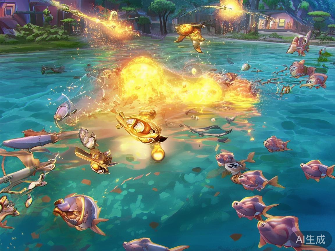 在五龙捕鱼中，许多版本提供了特殊技能或道具，如炸弹